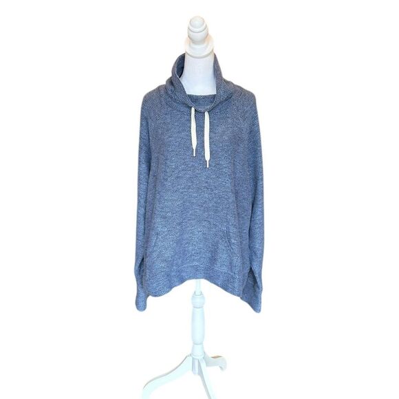 OFFLINE by Aerie Snowday Mock Neck Sweatshirt Blue Womens Size XXL - Picture 1 of 11